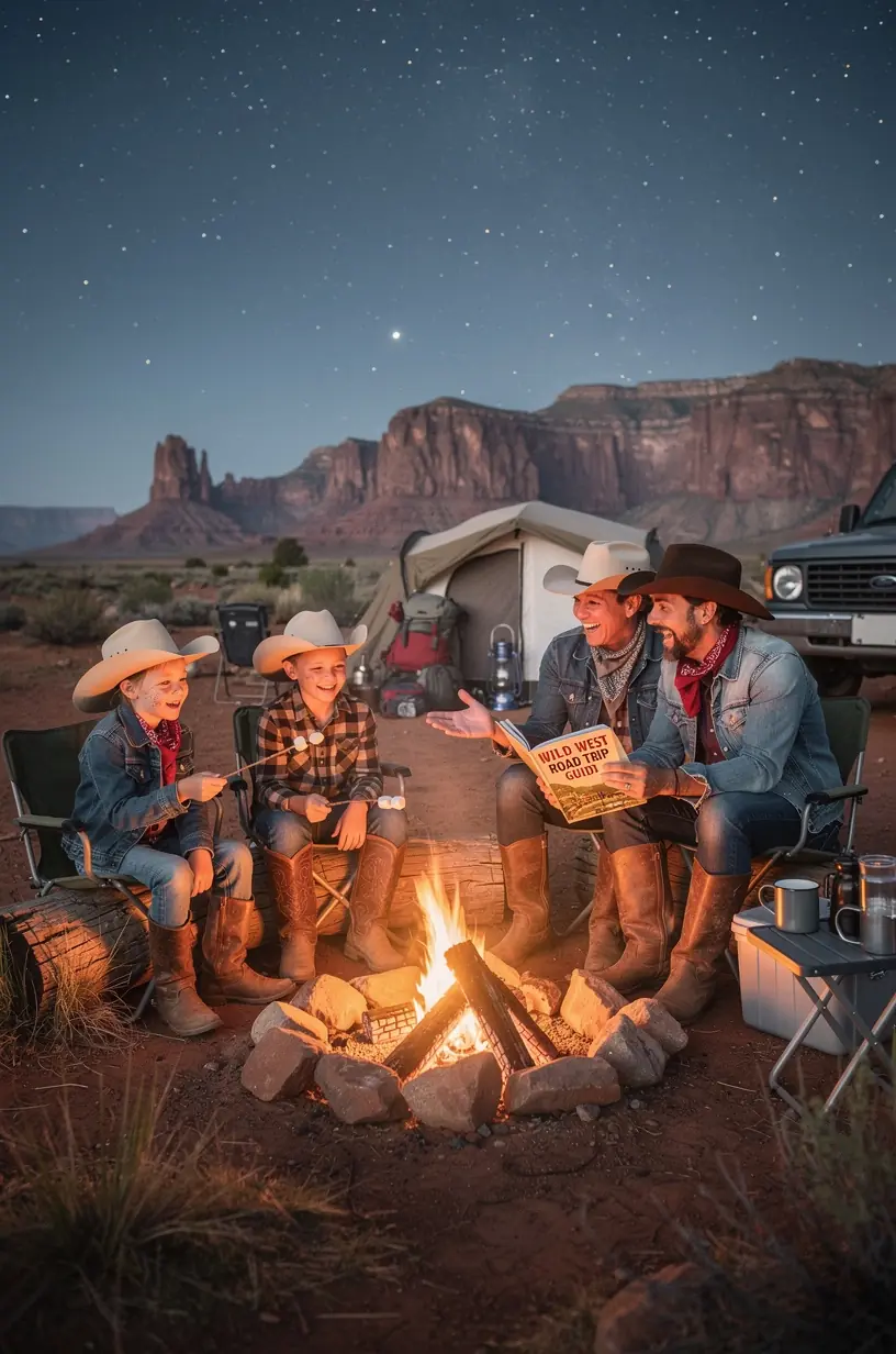 Комплект для путешествия по Дикому Западу с физическим путеводителем и скидочными купонами.